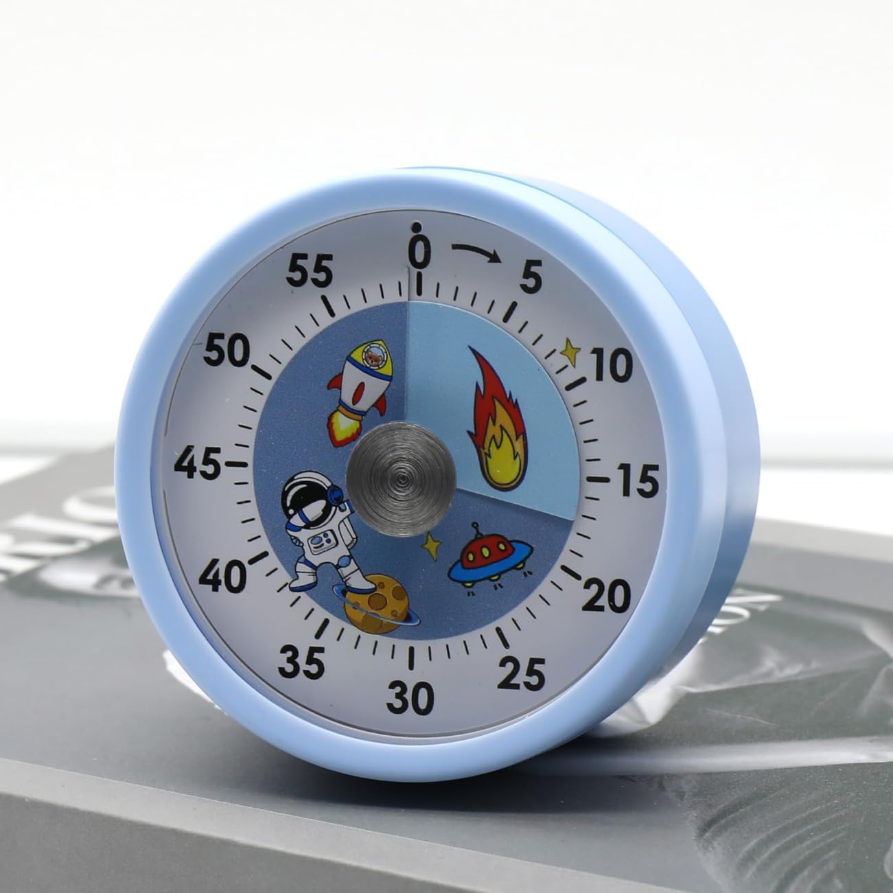 Visual Timer, 60-Minute Magnetic Mechanical Kitchen Timer Green | Stainless Steel Manual Countdown Timer with Loud Alarm for Cooking, Fitness, Office