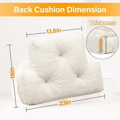 1 MIDDLE ONE Back Pillow for Chair, Memory Foam Lumbar Pillow for Back Support, Back Rest Cushion for Office, Sofa, Couch Sitting, Recliner, Bed and Lower Back Pain (Grey)