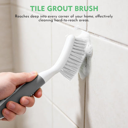 SetSail Scrub Brush, Heavy-Duty Scrub Brushes for Cleaning with Stiff Bristles Cleaning Brush for Shower, Bathroom, Carpet, Kitchen and Bathtub Scrubber - 2 Pack | Durable Bristles Ergonomic Non-Slip Tpr Grip. U-Style Hanging Loop for Storage. Use for