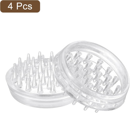 uxcell 4 Pcs Carpet Protectors Spiked Caster Cups 1.46" Round Spiked Furniture Cup Furniture Carpet Protectors for Furniture Legs Table Chair Sofa