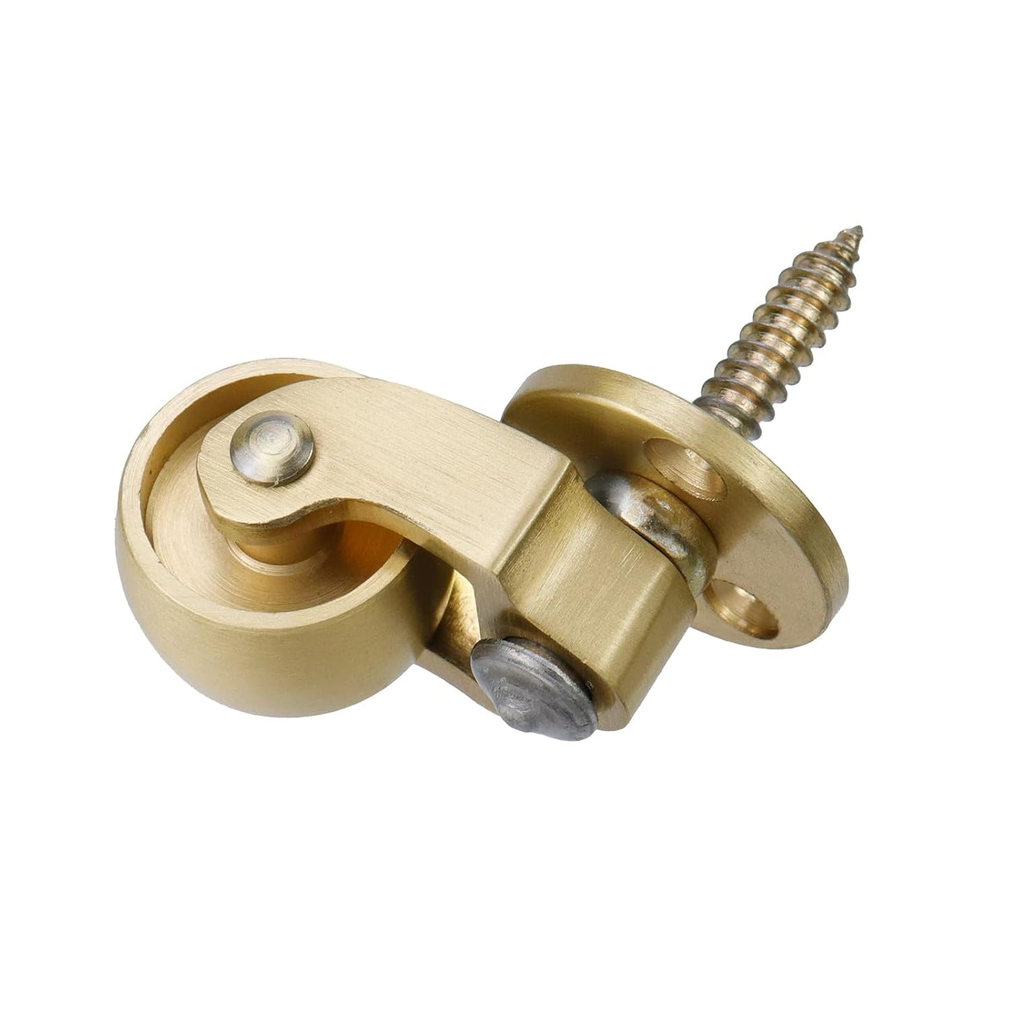 Semetall 4PCS Swivel Caster Wheels Square Cup Furniture Castors (Bronze) | 150kg Load Capacity, with Screws for Piano Feet, Sofa, Table, 1.02 Inch (26mm) Wheels