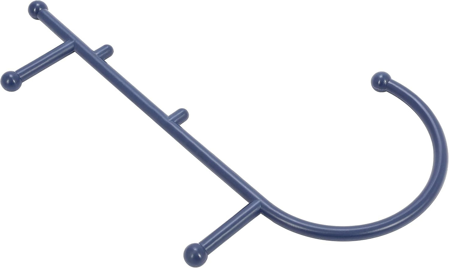 ECOTRIC Blue Manual Massager Hook Muscle Relax Tool Self Massage Therapy | Fibromyalgia Pain Relief for Shoulders,Neck, Upper and Lower Back