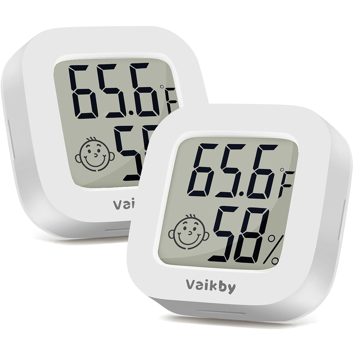 Vaikby Indoor Thermometer 2Pack, Humidity Gauge Meter Digital Hygrometer Room Thermometer for Home, Hight Accurate Temperature and Humidity Monitor, Large LCD Display Fahrenheit or Celsius