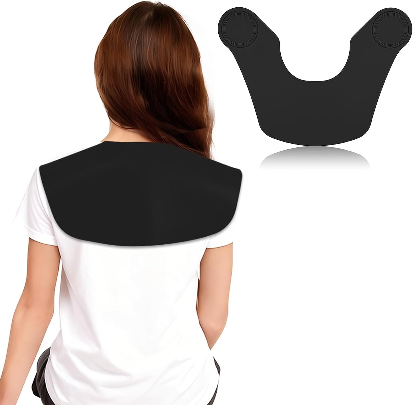 Wokyo Silicone Hair Cutting Collar, Non-slip Hair Cutting Mat Haircut Cape Catcher Neck Wrap Guard Neck Fitting Accessories