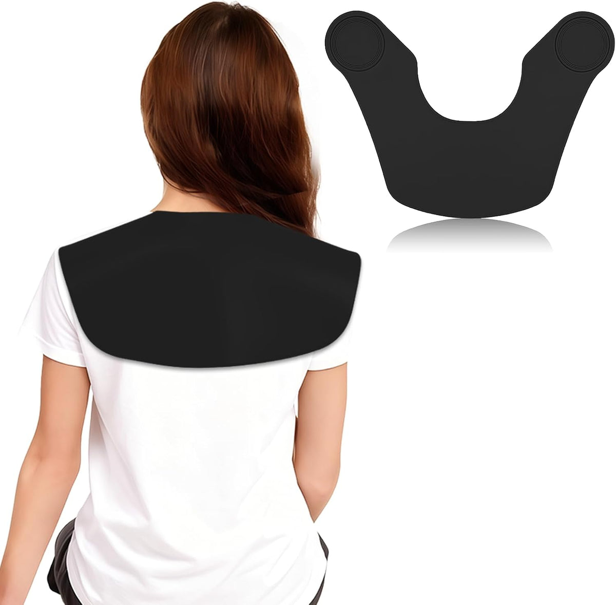Wokyo Silicone Hair Cutting Collar, Non-slip Hair Cutting Mat Haircut Cape Catcher Neck Wrap Guard Neck Fitting Accessories