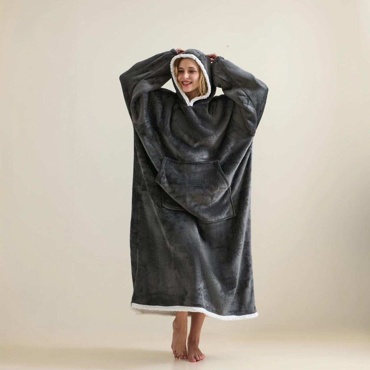 Wearable Blanket Sweatshirt - Warm and Cozy Giant Blankets Hoodie