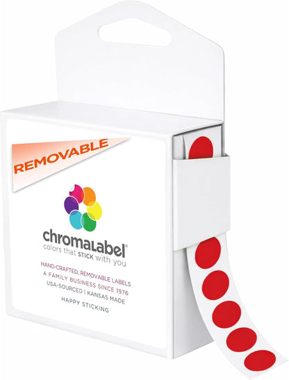 Removable Green Dot Stickers, 1/2 Inch, 1000/Box | Inventory Circle Labels with Removable Adhesive for Offices, Classrooms, Food Service, and Medical Settings. Made in USA