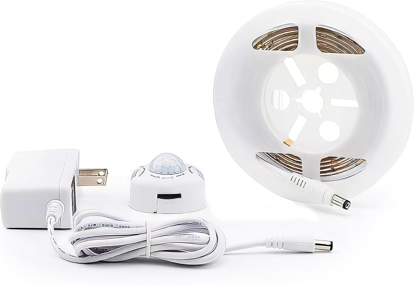 5 Feet Motion Activated Strip Lights, Plug-in LED Night Lights Waterproof for Bed, Kitchen, Stair (Warm White)
