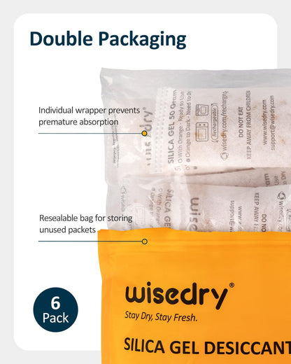 wisedry 2 x 500 Gram [2.2 lbs] Rechargeable Silica Gel Car Dehumidifier, Microwave Fast Reactivated Desiccant Packets Large for Gun Safe Closet Basement Garage Storage Moisture Absorber Bag Reusable