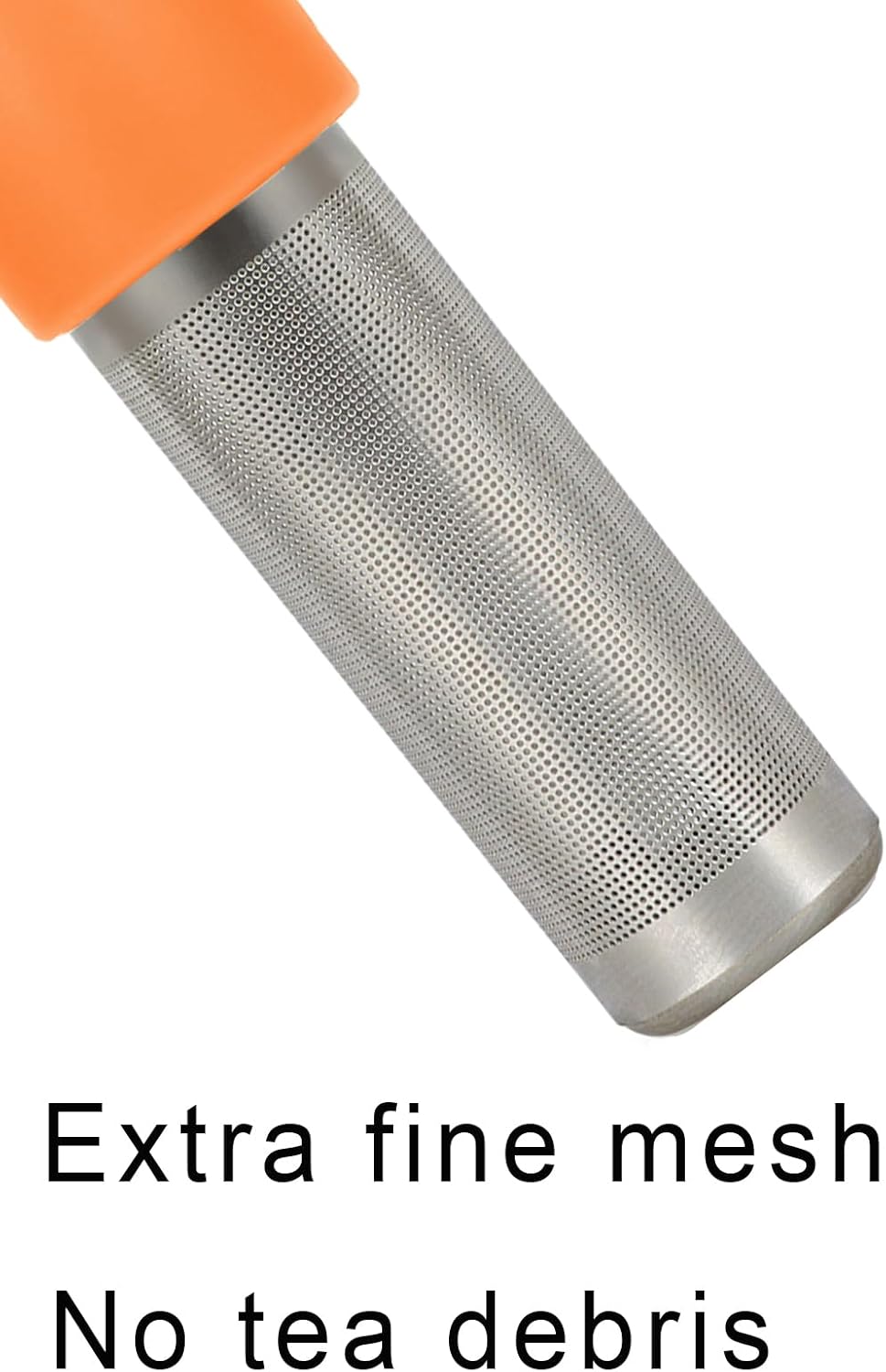 Leden Tea Infuser for Loose Leaf Tea Cute Tea Strainer Ball Stainless Steel Extra Fine Mesh Tea Steeper Filter for Cup Mug Silicone Handle Grey