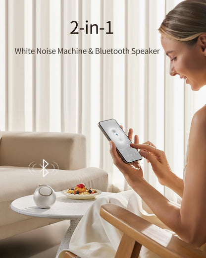 CHICWAY Portable Sound Machine with AI Cry Detection White Noise Machine