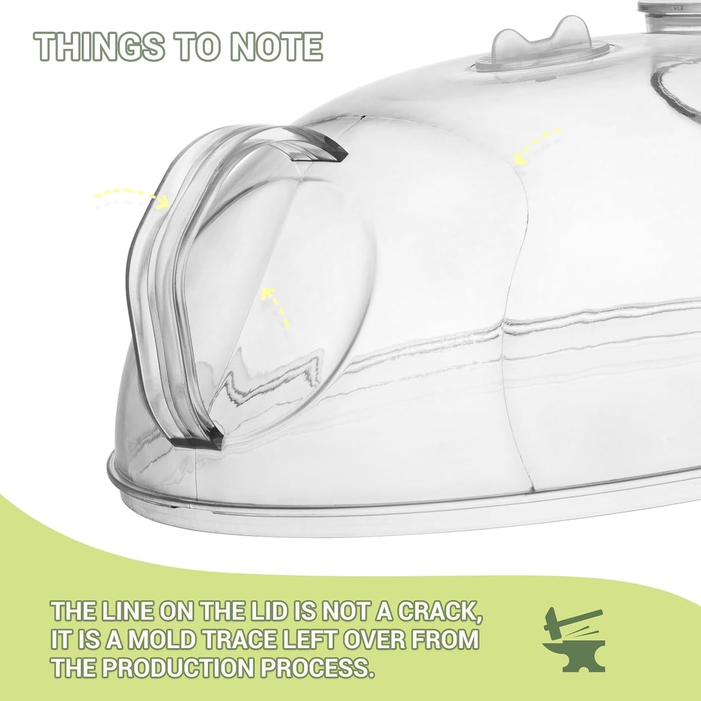 12" Clear Microwave Splatter Cover Integrated Handle BPA Free | Integrated Handle, BPA-Free, Clear PC, 12 Inch, Dishwasher Safe, Steam Vent, Food Grade, Splatter Guard,Large
