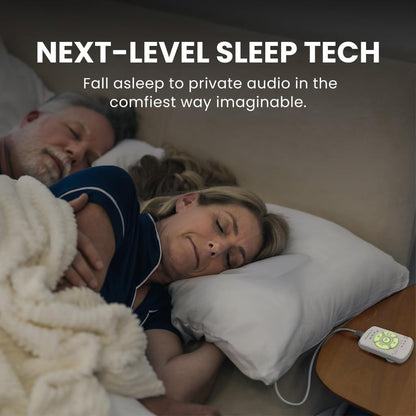 Avantree Slumber 2 - Bluetooth Pillow Speaker for Side Sleepers | 4 Ultra-Flat Speakers, White Noise, Remote Control & Sleep Timer, Soft Design for Sleeping, Podcasts & Audiobooks, Gray