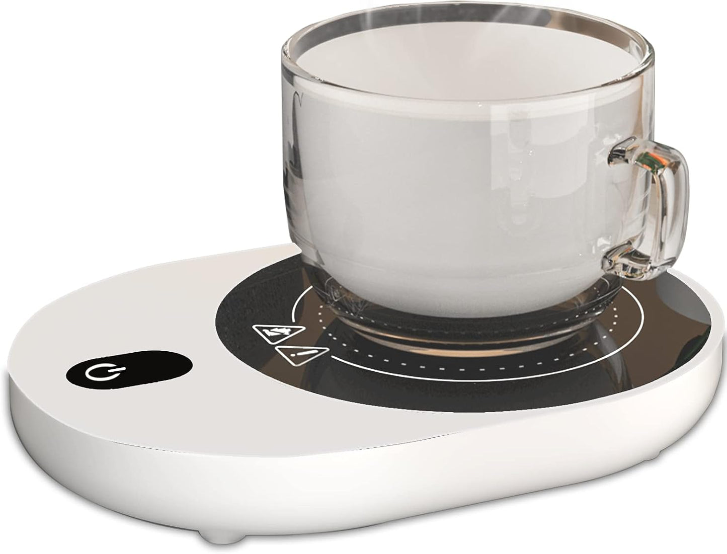 50W Mug/Candle Warmer, Smart Coffee Warmer for Desk, 5 Temp Levels & 1-12H Timing Auto Shut Off, Enlarged Heating Plate Suitable for Most Cups, Gift for Your Friends and Family