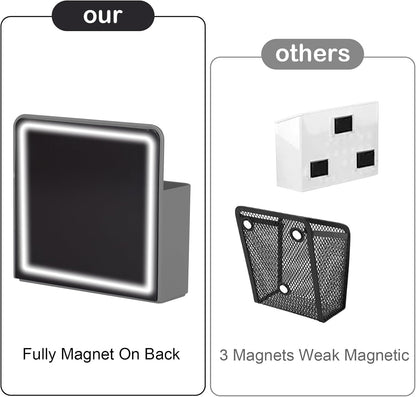 KITANIS Magnetic Pen Holder,2 Pack Magnetic Dry Erase Marker Holder with Generous Compartments,Strong Magnet Storage Marker Pen Pencil Organizer for Refrigerator,Whiteboard,Locker Accessories