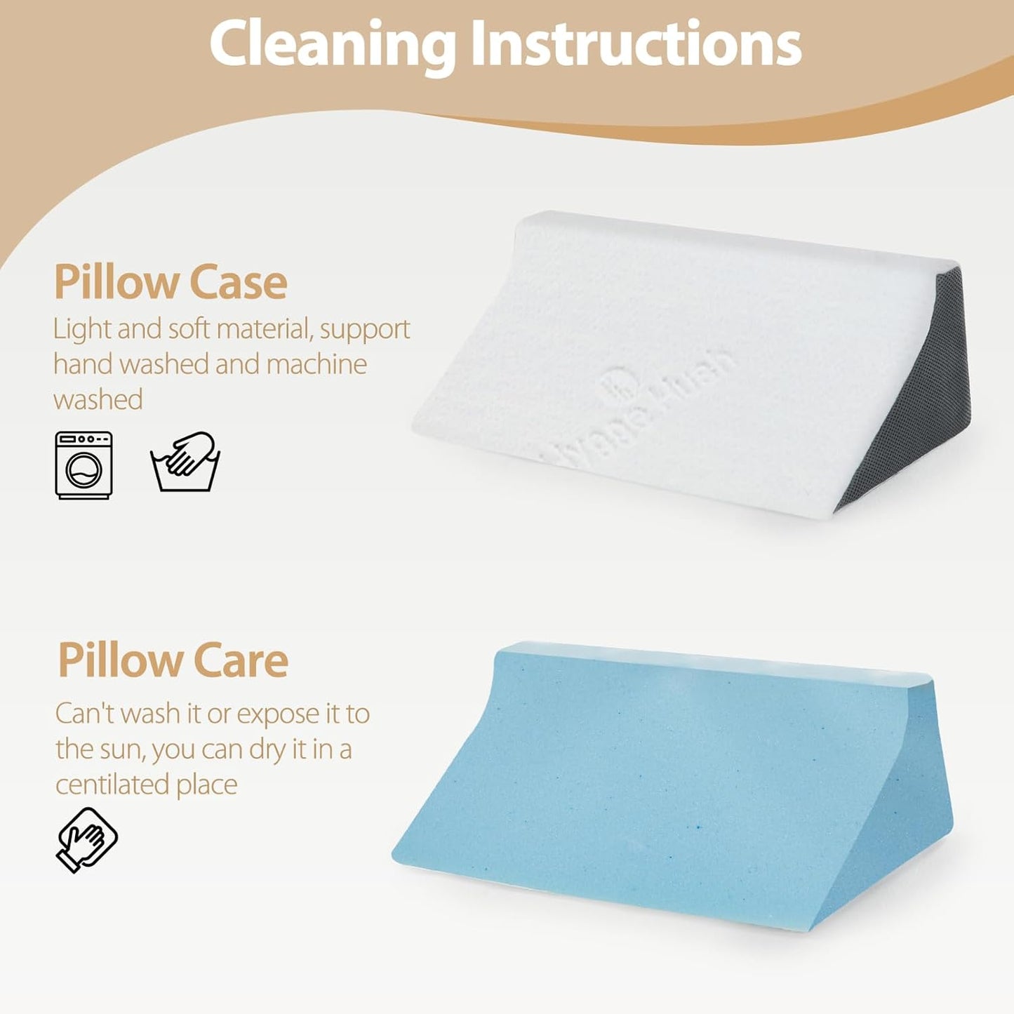 Body Positioner Wedge Pillow for Side Sleeping Support | Back and Leg Support, Body Positioning, Pregnancy Support, Ankle Elevation, Memory Foam, Machine Washable Cover