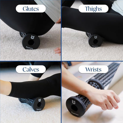 Tumaz Foot Roller & Massage Ball 3-in-1 Set | Foot Roller, Spiky & Lacrosse Balls | Ergonomic Design | Deep Tissue Massage | Foot Relaxation & Recovery