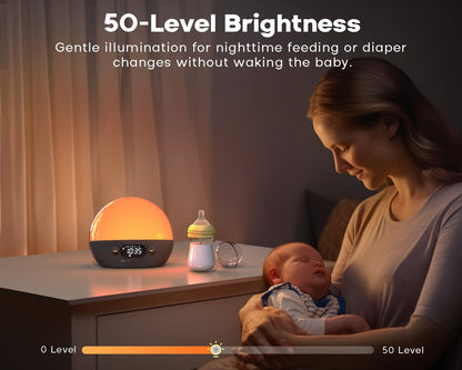 MOMILLA Sunrise Alarm Clock with Bluetooth Speaker, White Noise Sound Machine, Alarm Clocks for Heavy Sleepers Bedrooms, Wake up Light Night Lights Lamp, Chirstmas Gifts for Boys and Girls Adults