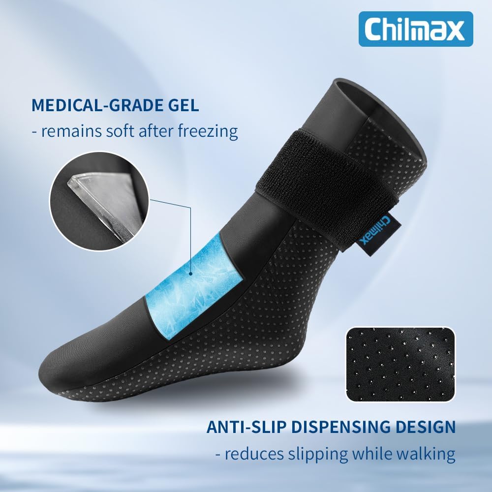 Cooling Sock | Foot Ice Pack Wrap | Cold Therapy Sock for Hot Feet