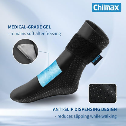 Cooling Sock | Foot Ice Pack Wrap | Cold Therapy Sock for Hot Feet