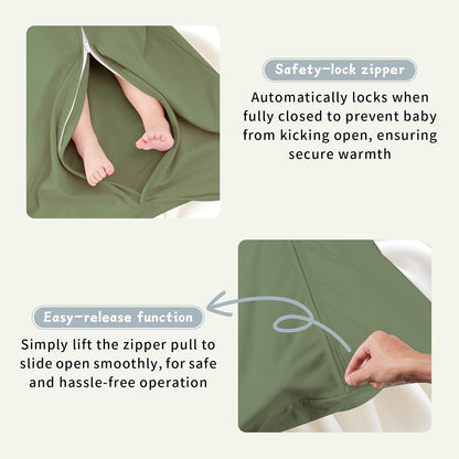 Baby Sleep Sack 0-6 Months, 100% Cotton Wearable Blanket, 0.5 Tog, 3 Pack