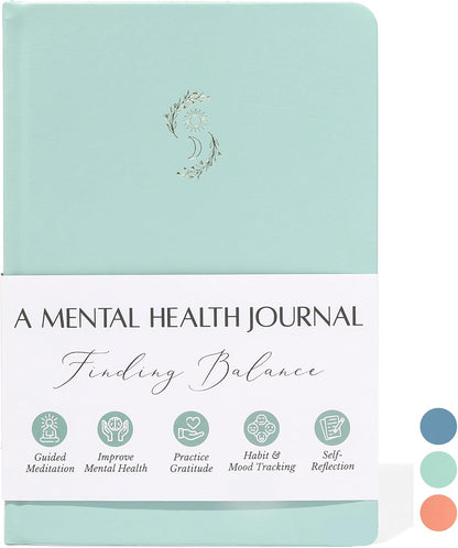 FINDING BALANCE Mental Health Journal – 6-Month Daily Journal with Prompts for Mindfulness, Self-Care & Healing – Anxiety & Depression Management – Hardcover