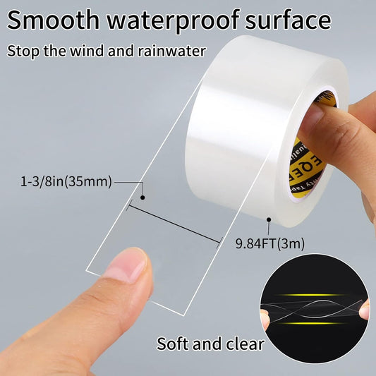 Window Seal Strip Tape for Winter Clear,1in x 32.8FT | Weather Stripping Sealing Insulation Tape for Windows and Door, Window Frame Sealer Draft Blocker Doors Seals Strips