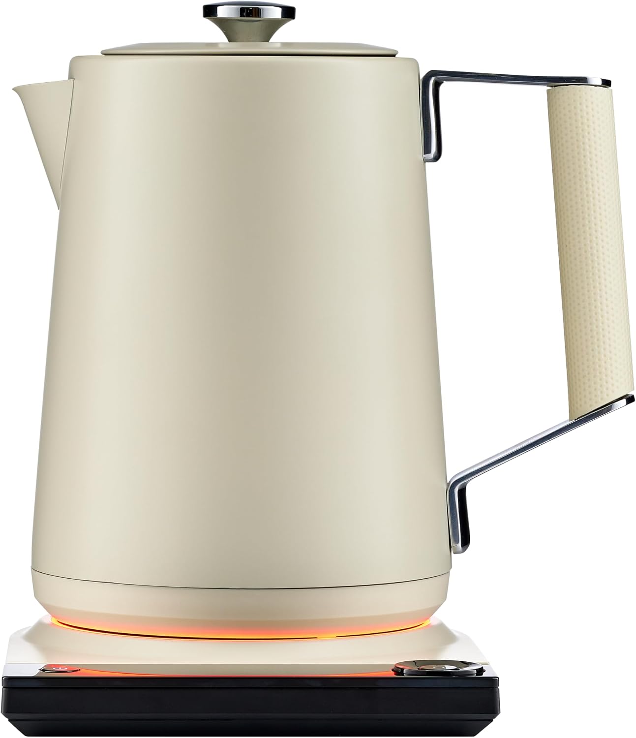 SAKI Luna Pro Variable-Temperature Electric Kettle 1.75 L, 6 Presets & 0-120 min Keep-Warm, Plastic-Free 304 Stainless, Altitude-Calibrated LCD, 1500 W Fast-Boil Auto Shut-Off, Matte Black
