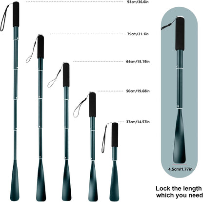Shoe Horn,Long Retractable Aluminum Shoe Horn Long Handle for Seniors,Men,Women and Kids