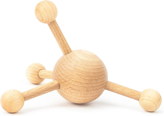 tuuli Accessories – Trigger Point Massage Tool, Multi-Functional Wooden Handheld Massager for Back, Neck, Shoulder and More, Helps Ease Muscle Tension and Support Skin Health