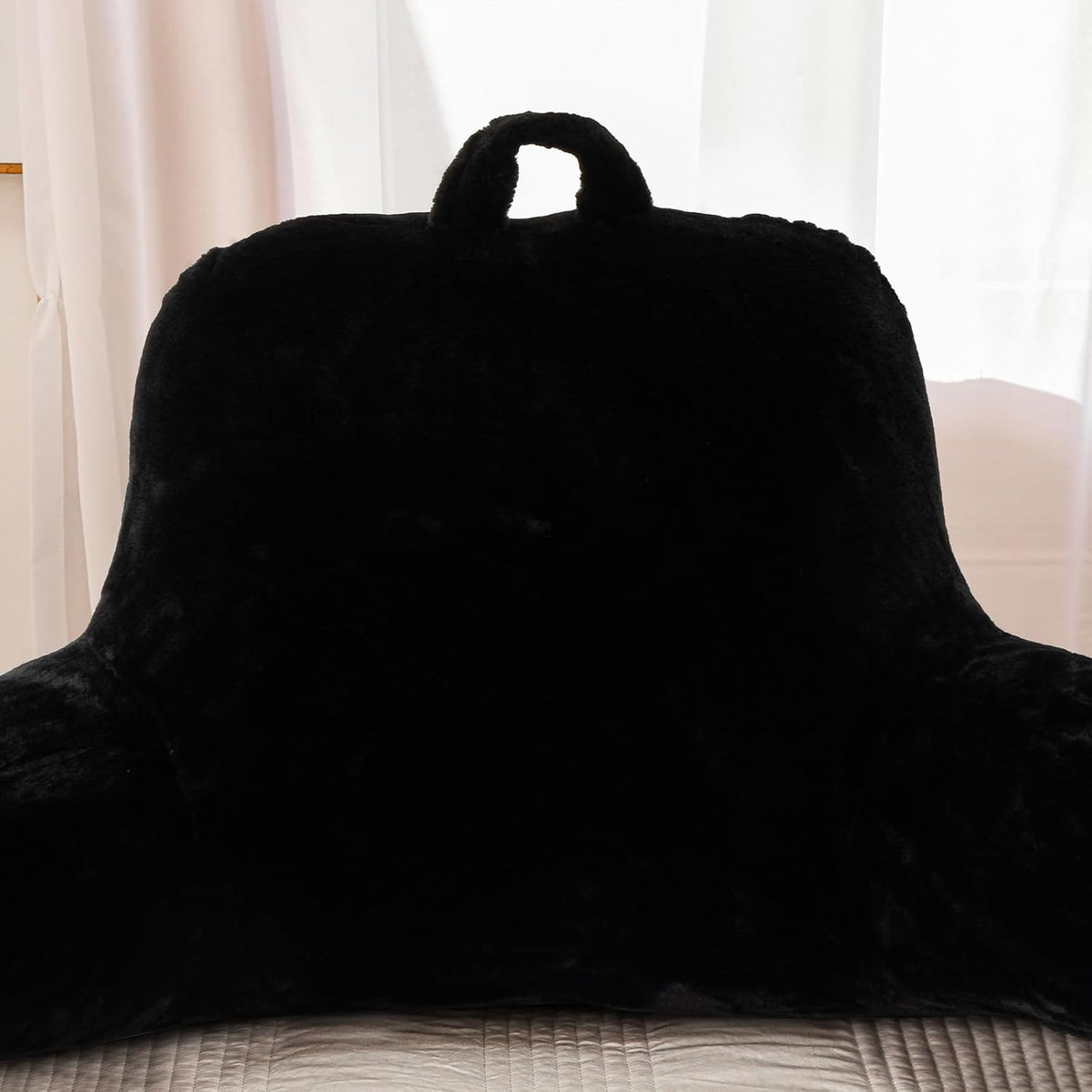 A Nice Night Ivory Reading Pillow, 18.5" Bed Wedge Pillows with Arms