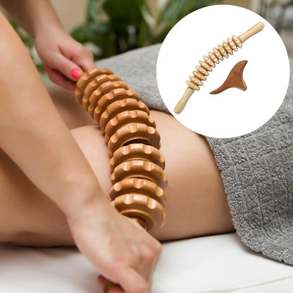 2pcs Wood Massage Roller,Manual Wooden Fascia Massage Tool