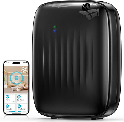 Ziweo Waterless Essential Oil Diffuser - Whole-Home Scent Cold Air Diffuser Up to 3000sq.ft for Large Home Office Hotel - Adjustable Intensity & Time, App & Panel Control - Quiet, Wall Amount - 400ml