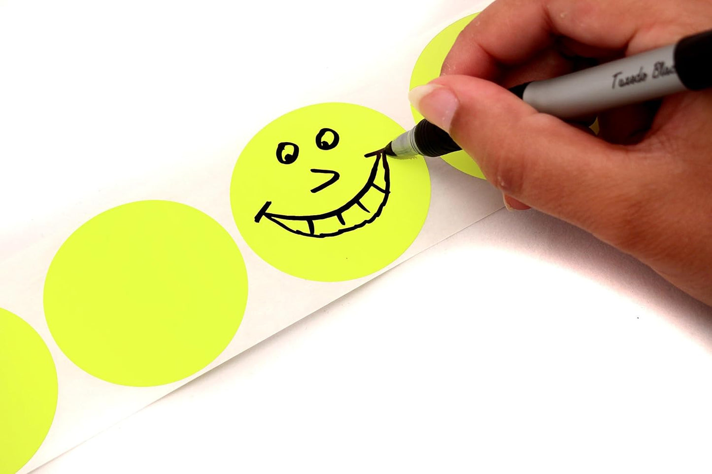 Fluorescent Green Dot Stickers, 2 Inch, 500/Roll | Writable Matte Paper Circle Stickers for Inventory, Classrooms, Offices, Retail, and Color Coding. Made in USA