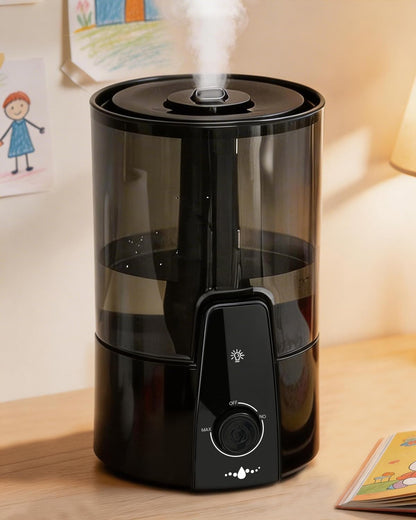 4L Humidifiers for Bedroom,Dishwasher Safe Design Easy Clean,Black