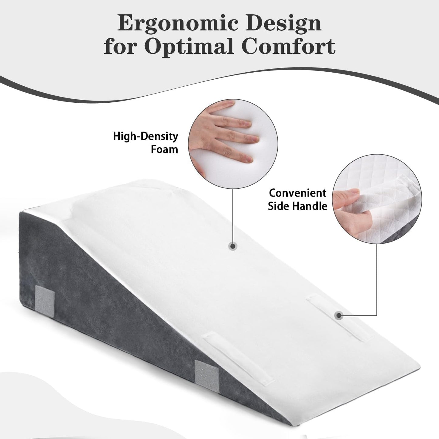 Hapiclody Leg Elevation Pillow for After Surgery – Adjustable Height Knee Surgery Recovery Leg Support Pillow, Designed for Knee Replacement Recovery, Single Leg Elevating Wedge