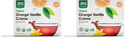 365 by Whole Foods Market, Organic Orange Vanilla Crème Rooibos Herbal Tea, Caffeine Free, 40 Count