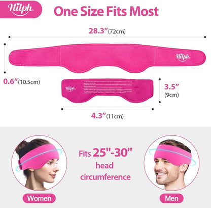 Hilph Headache Ice Pack Wrap, Adjustable Migraine Ice Head Wrap