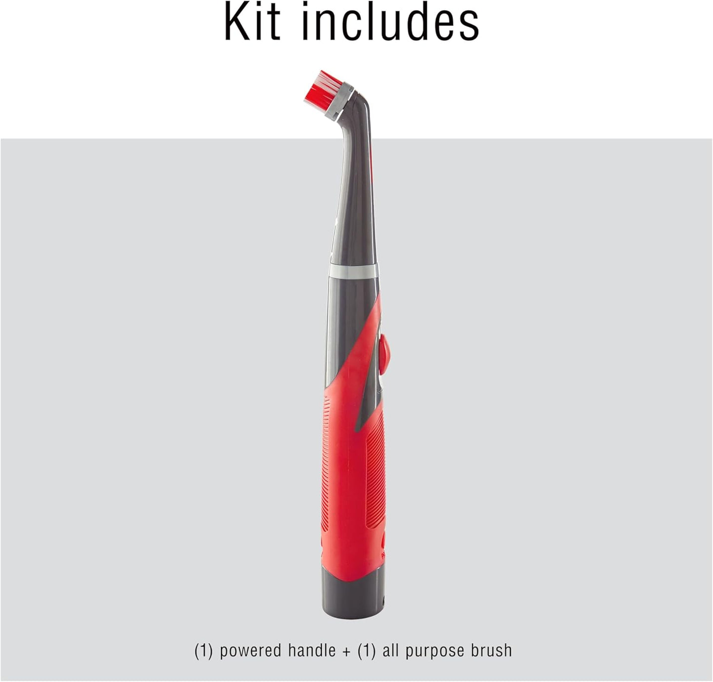 Rubbermaid Reveal Power Scrubber with Multi-Purpose & Grout Head, Cordless Electric Battery Powered Scrub Brush, Water Resistant, for Home/Kitchen/Bathroom/Grout/Tile/Shower/Tub