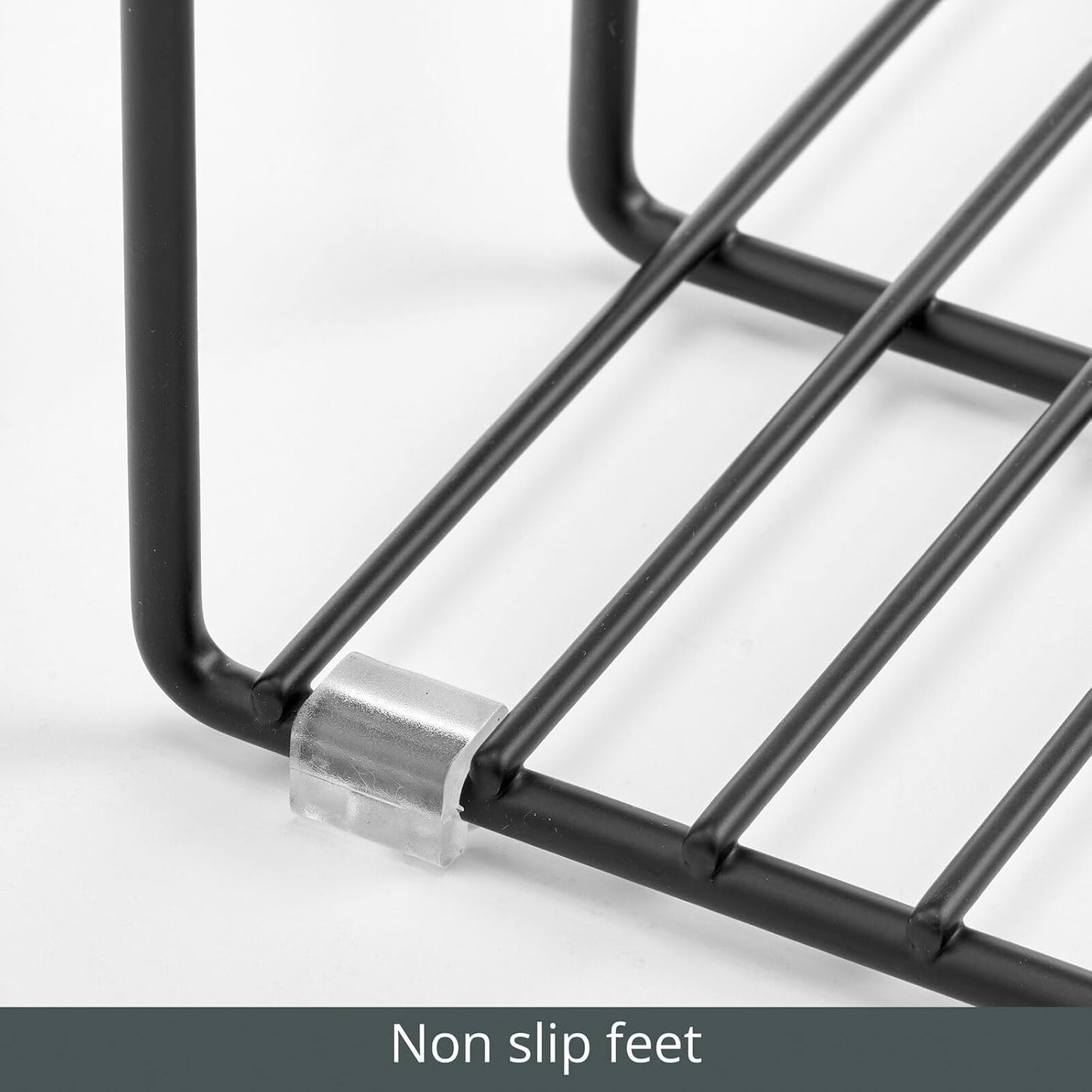 mDesign 3 Slot Tray and Pan Rack — Metal Wire Rack for Pantry and Kitchen Storage — Freestanding Pan Lid Holder Also for Baking Trays and Crockery – Silver