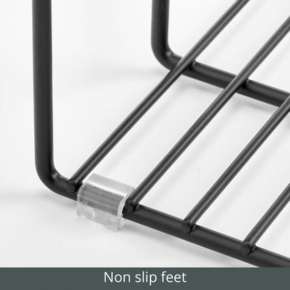 mDesign 3 Slot Tray and Pan Rack — Metal Wire Rack for Pantry and Kitchen Storage — Freestanding Pan Lid Holder Also for Baking Trays and Crockery – Silver