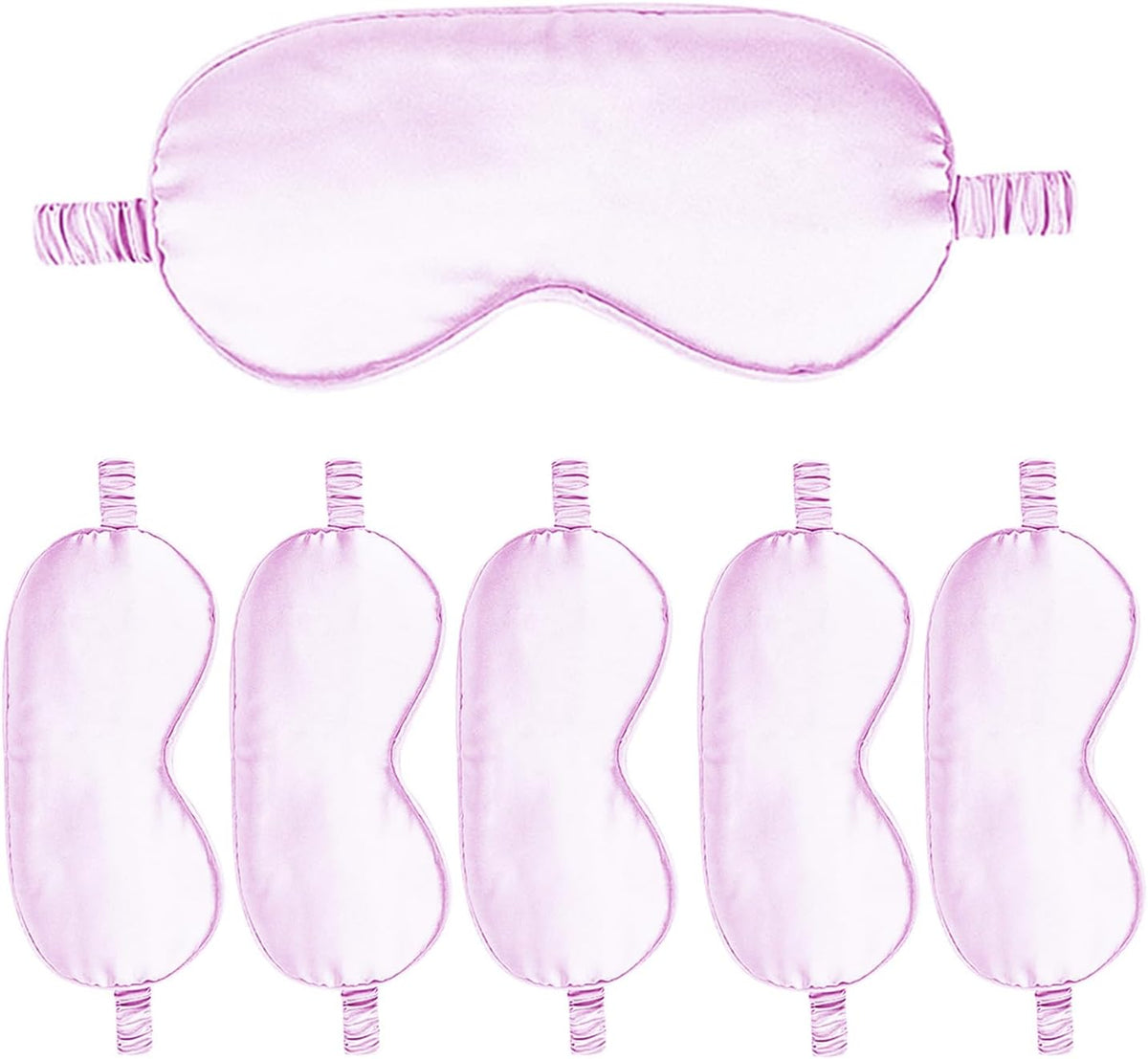 6PACK Silk Sleep Mask Satin Eye Masks Blackout Silky Eyeshade Cover Soft Blindfold Eyeshades for Women Sleeping Travel Gift