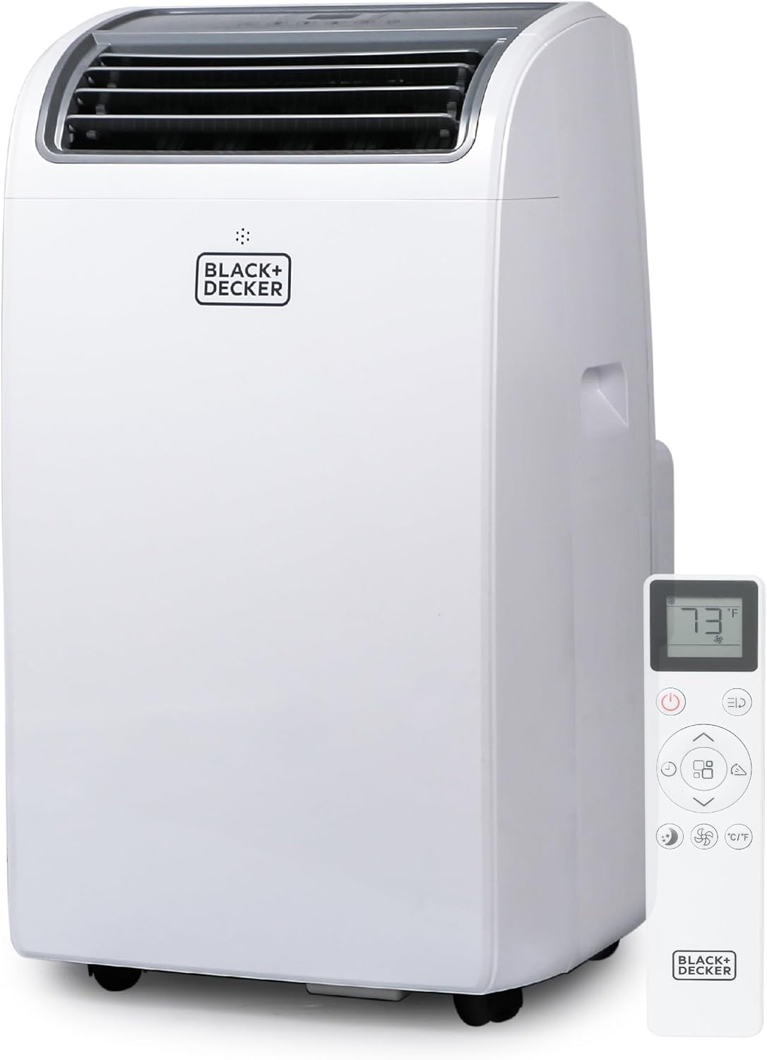 BLACK+DECKER Smart Portable Air Conditioner, 12,000 BTU, BPACT12WT, White | 8,000 BTU SACC for Rooms up to 550 Sq. Ft., Smart 3-in-1 Portable AC, Fan and Dehum with Follow Me Remote