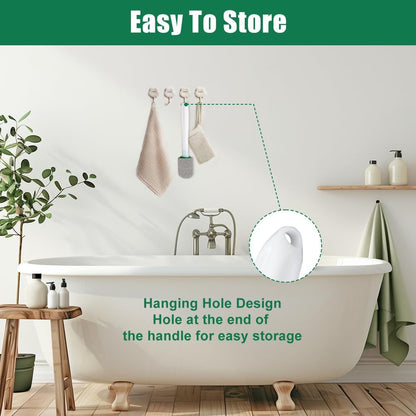AUAUY 6 Pack Pumice Stone with Handle, Toilet Bowl Pumice Stone for Cleaning, Hard Water Toilet Ring Remover, 1 Handle + 6 Pumice Stones for Cleaning Toilets, Bathtubs, Grills, Kitchen Sink
