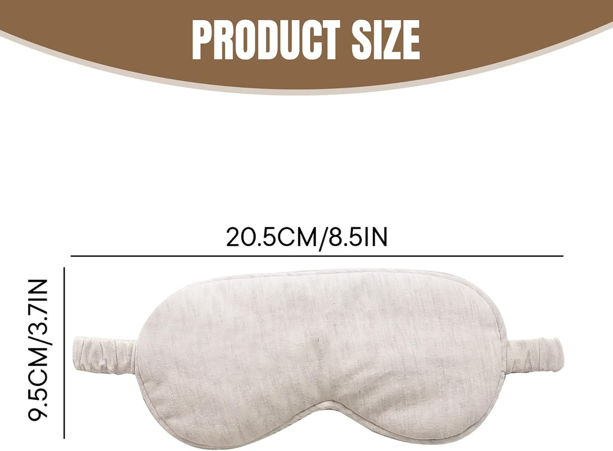 Eye Masks for Sleep, Beige Organic Cotton Sleep Mask Lightweight Elastic Eye Mask for Men Women Sleeping, Traveling
