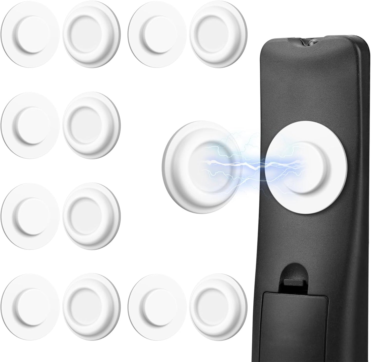 6 Pack Magnetic Remote Control Holder – Upgraded Silicone Magnetic Wall Mount for TV, Fan & Air Conditioner Remotes – Self-Adhesive, No-Drill Remote Control Holder Wall Mount