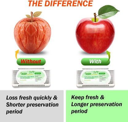 2Packs Fonday Bamboo Charcoal Refrigerator Deodorizer, Odor Eliminator | Reusable air freshener, More effective than baking soda, For fridges freezers, coolers & lunch Boxes