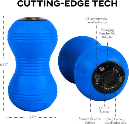 Vibrating Peanut Massage Ball, Deep Tissue, Black | Vibrating peanut, 4 intensity levels, Cordless & rechargeable, Auto shut-off, For neck, back & feet, Deep tissue relief