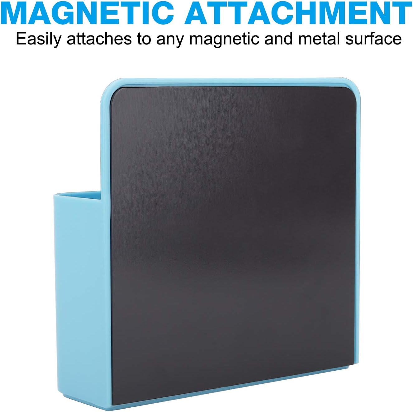 MoKo Magnetic Pen Holder, Pencil Accessories Whiteboard Organizer, White | Magnetic dry erase marker holder has two compartments and an ABS body for whiteboards, refrigerators and lockers.