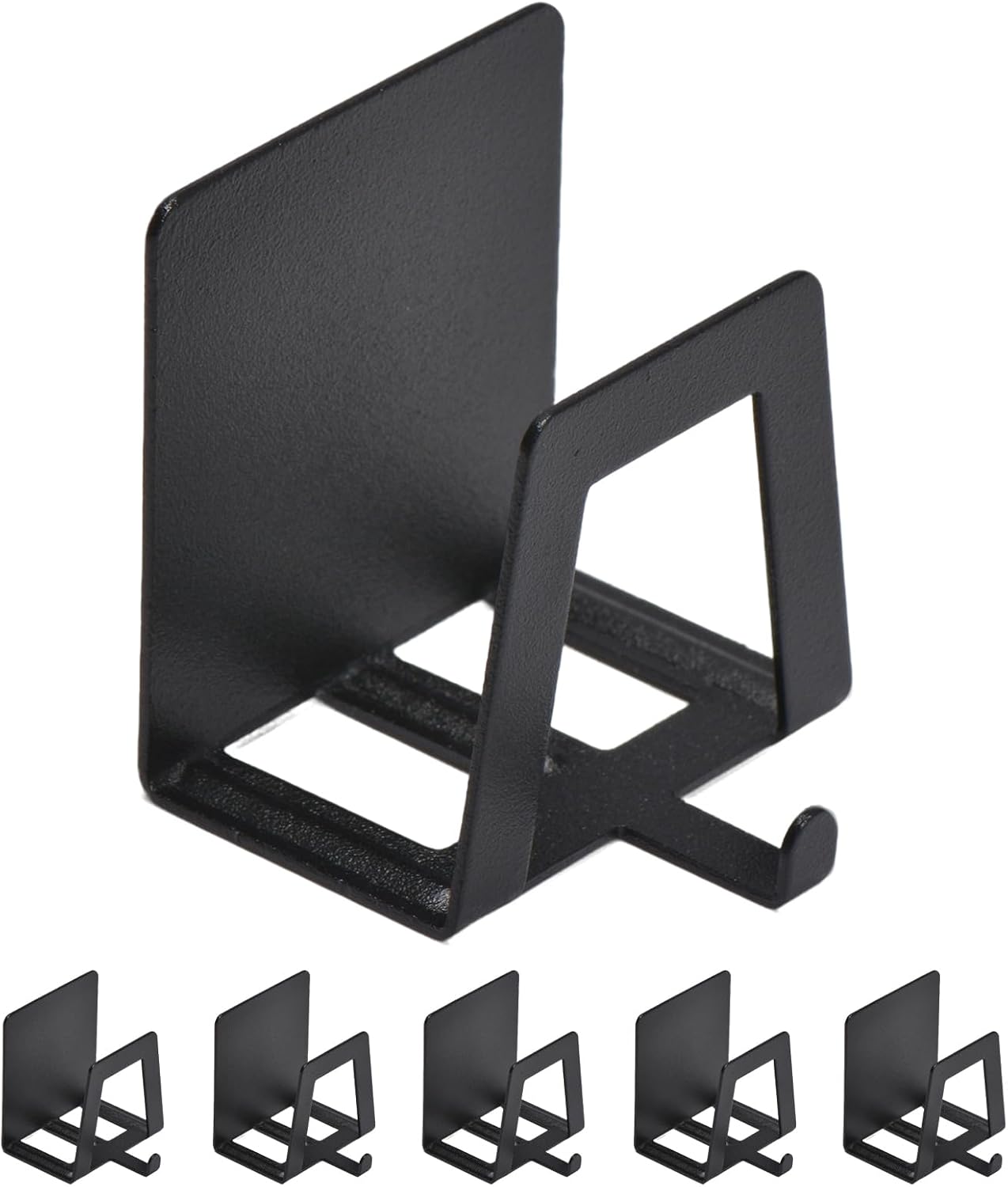 4 Pack Pot Lid Holders with Hook, Pot and Pan Hangers for Kitchen Inside Cabinet Wall Mount Rack Cabinet Door Lid Organizer, Save More Space, Black